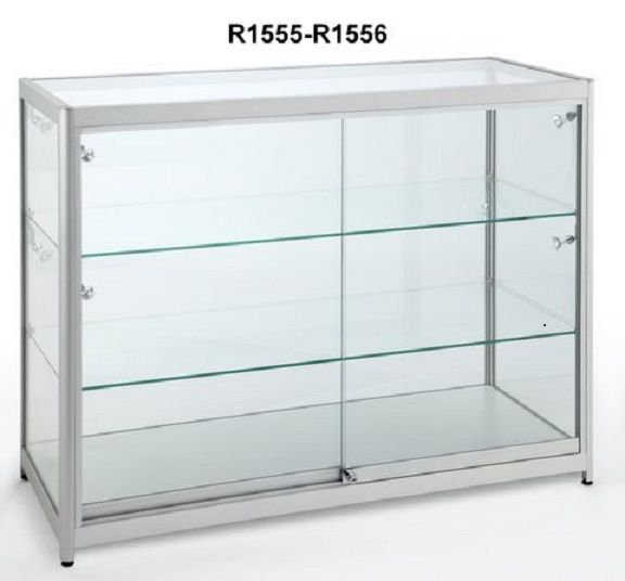 1000mm x 500mm All Glass & Aluminium Showcase Counter