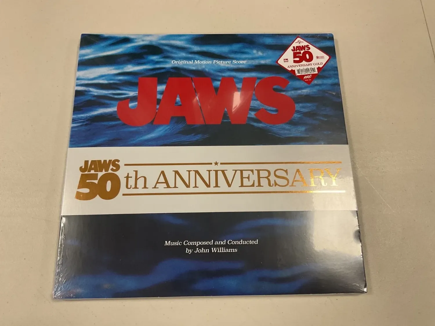 JAWS 50th Anniversary Vinyl Soundtrack Mondo Sealed Blood & Water Edition