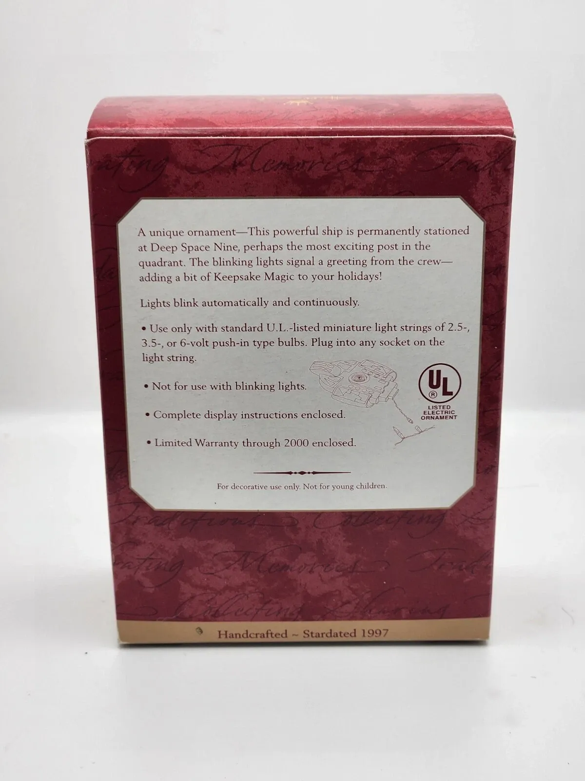 Hallmark Keepsake Ornament Star Trek Deep Space Nine 1997 U.S.S Defiant