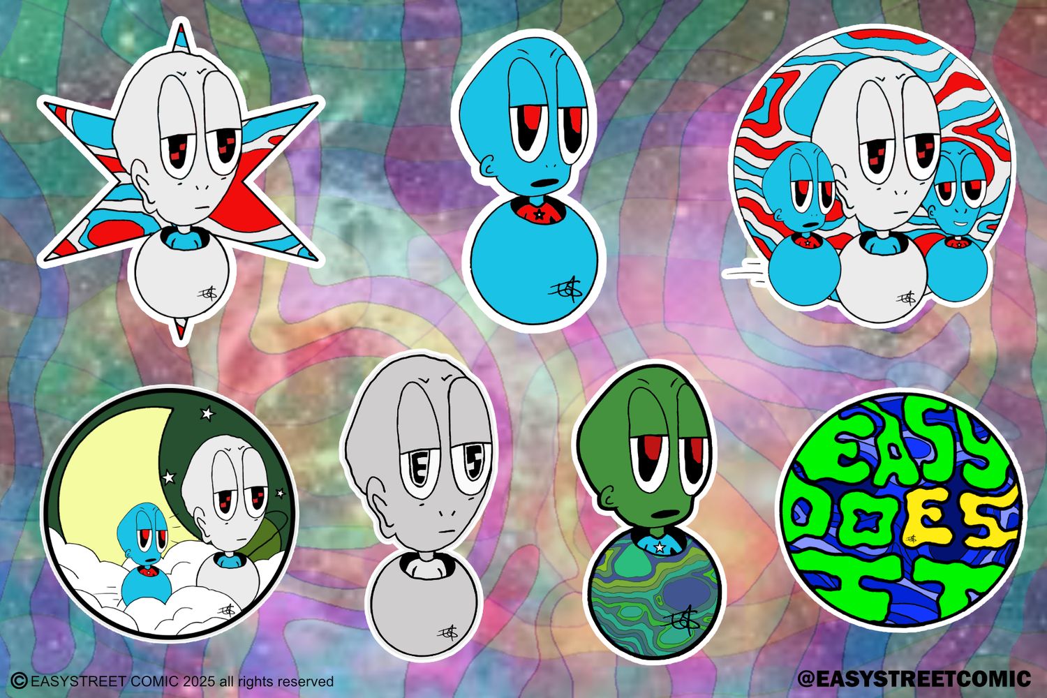 EASYSTREET sticker sheet