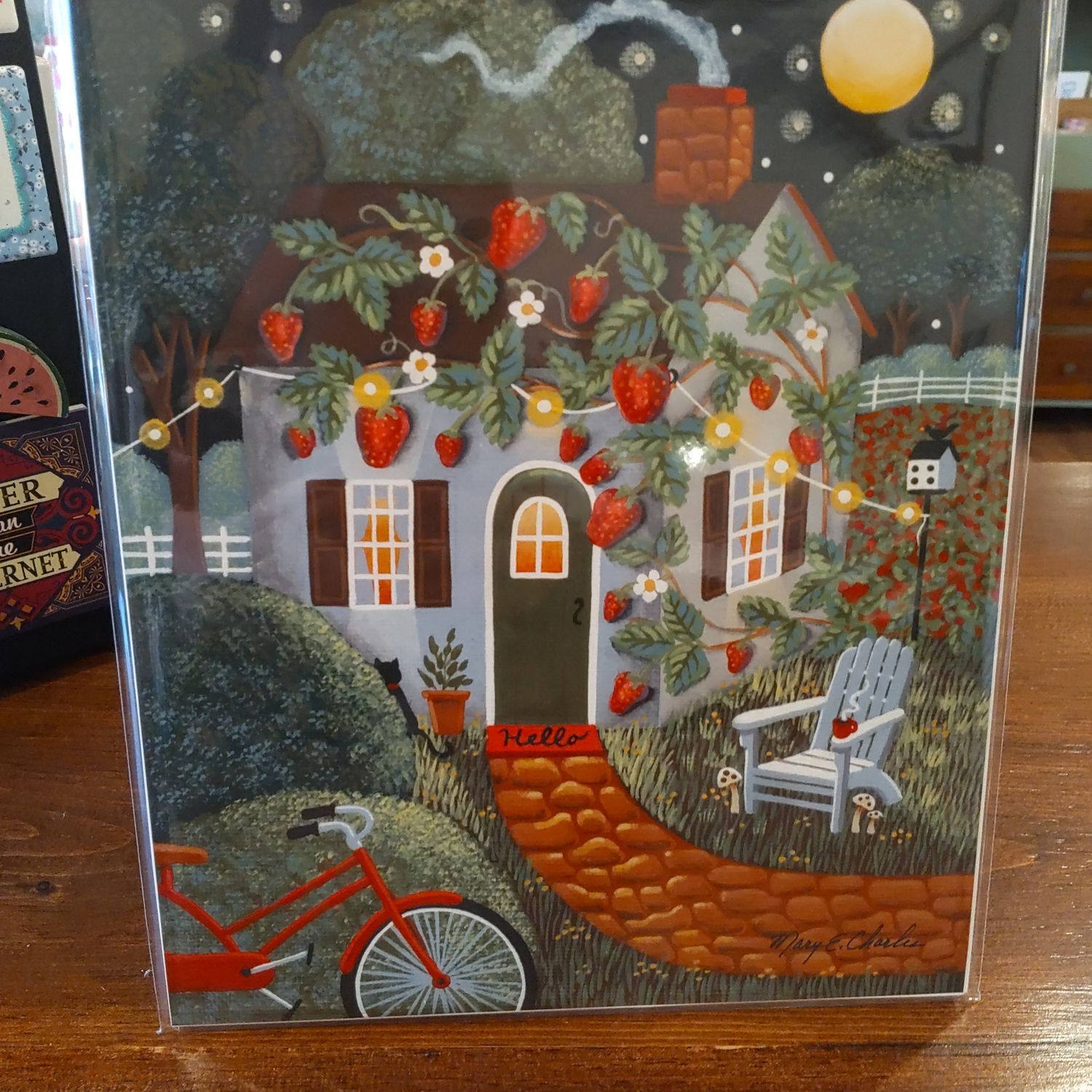 MC Unframed  Strawberry Cottage