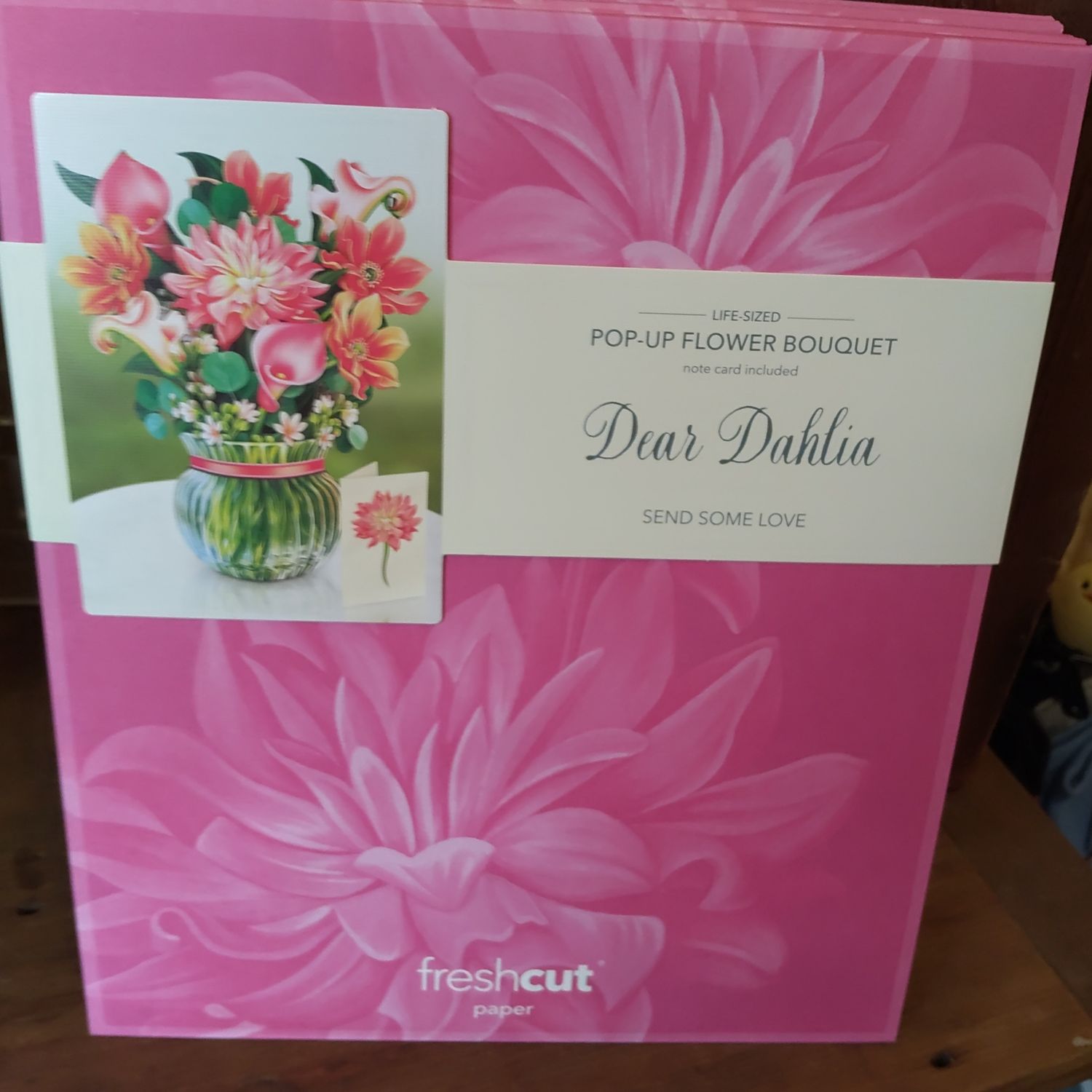 Freshcut Paper Pop Up Cards, Dear Dahlia New Vase