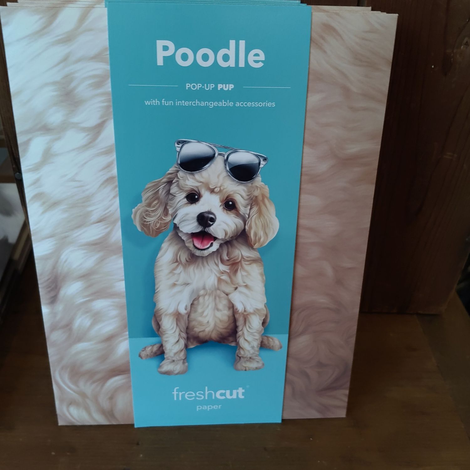 Freshcut Paper Poodle Pop-Up Greeting Card