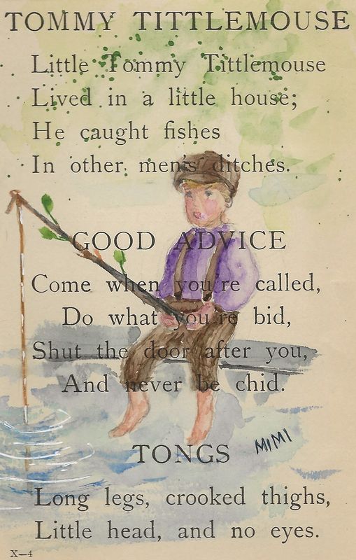 MW framed painting fishing boy