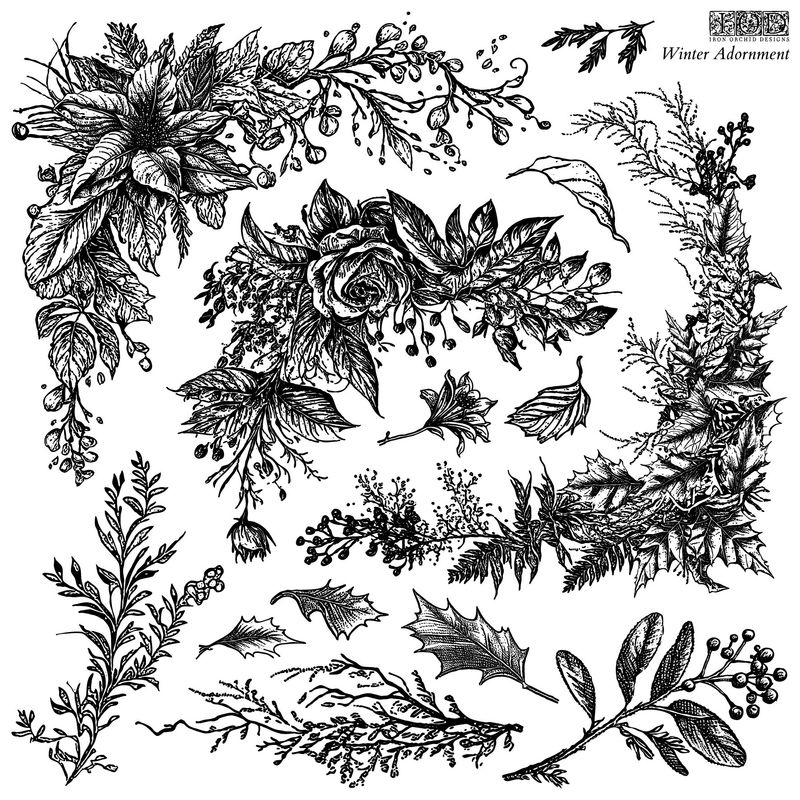 Winter Adornment Decor Stamp by Iron Orchid Design, IOD