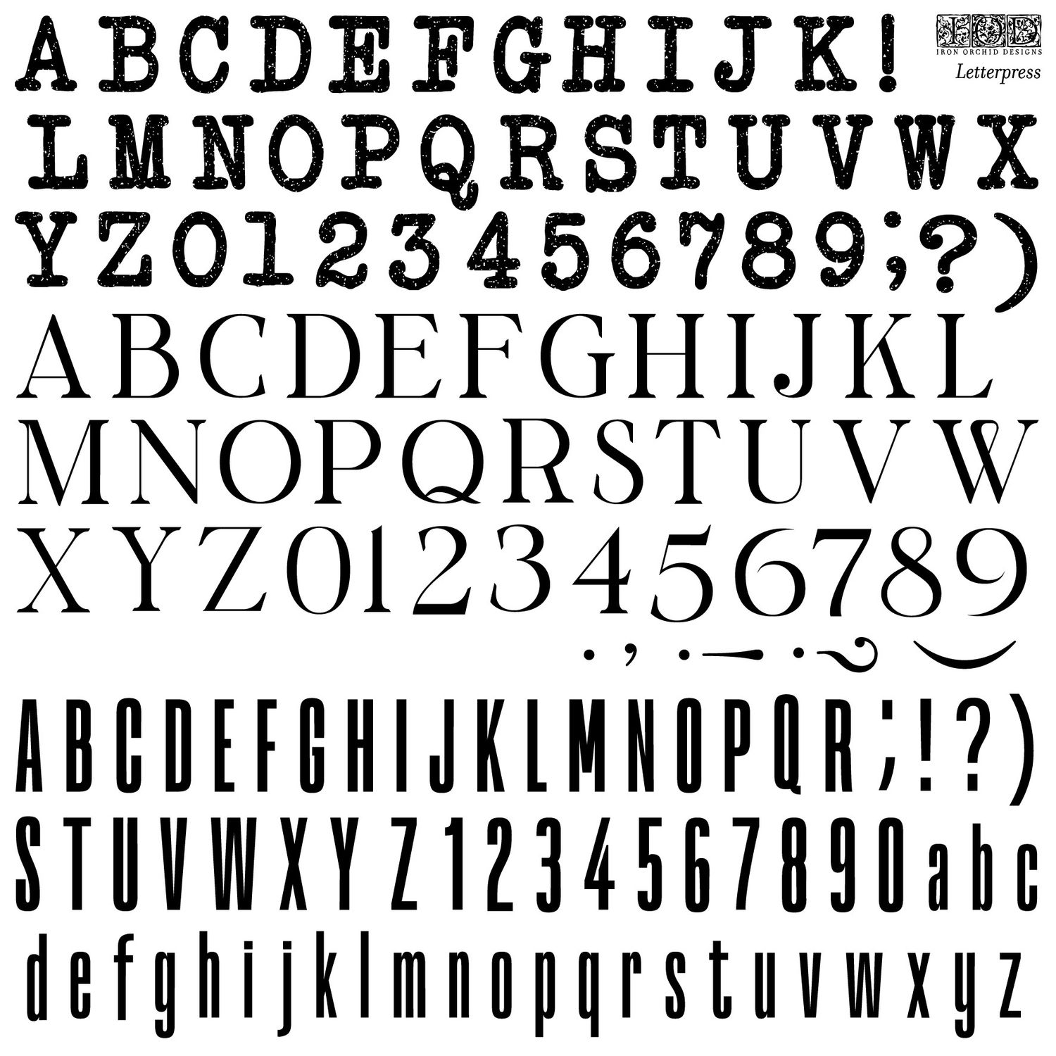 Letterpress Decor Stamp by Iron Orchid Design, IOD