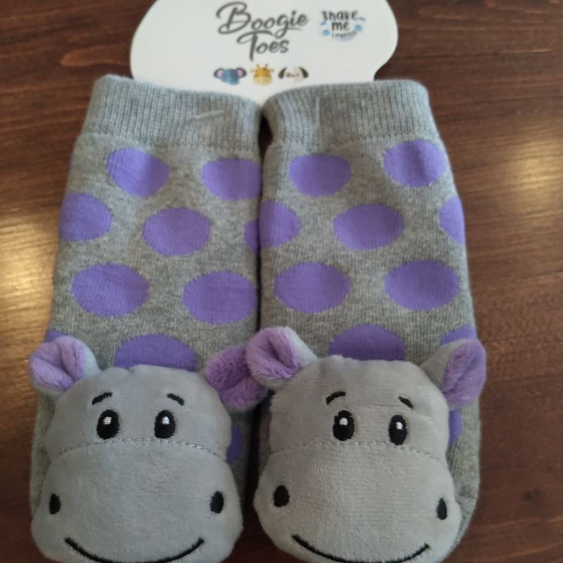 Happy Hippo Boogie Toes Rattle Socks, 1 Pair