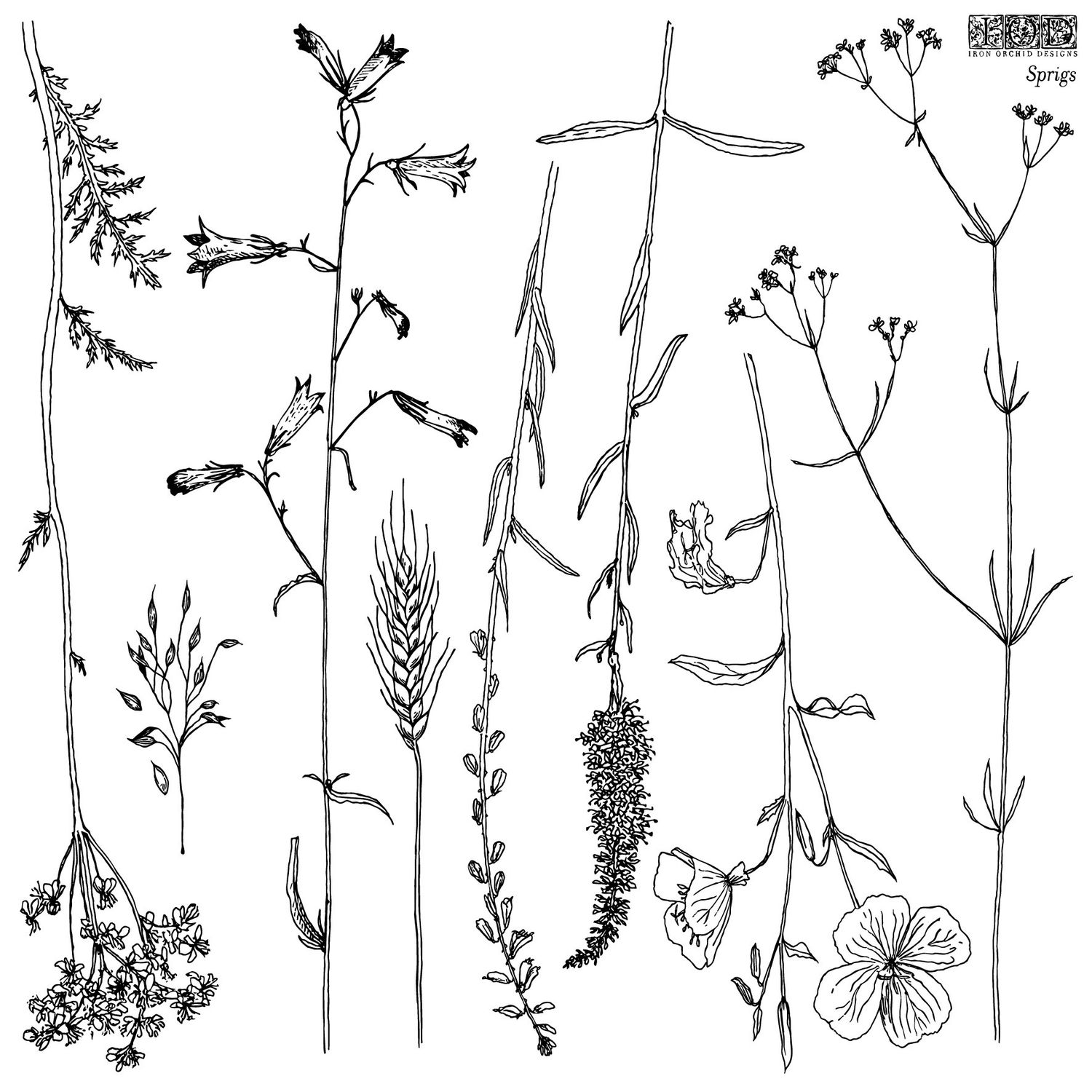 Sprigs Decor Stamp IOD All New in Original Packaging