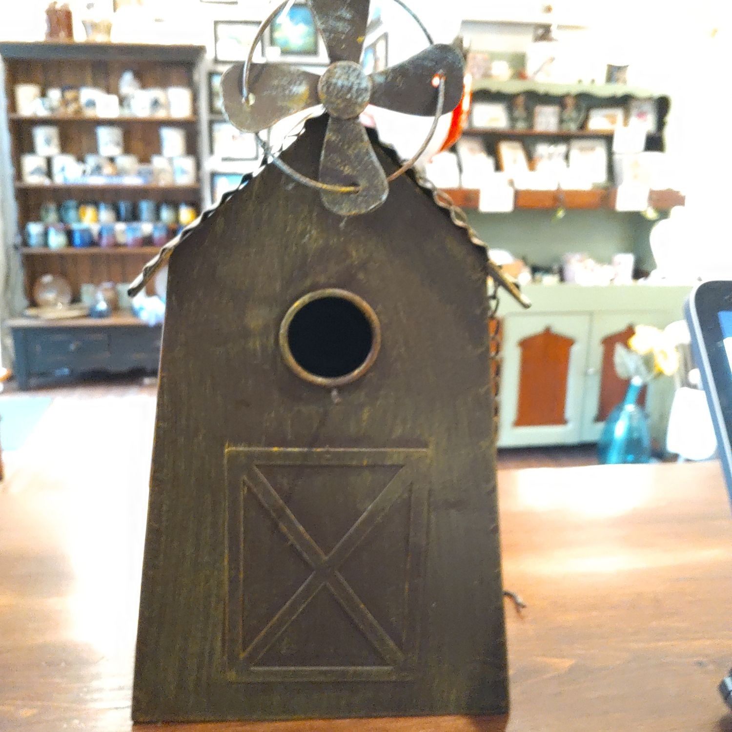 Windmill Tin Birdhouse