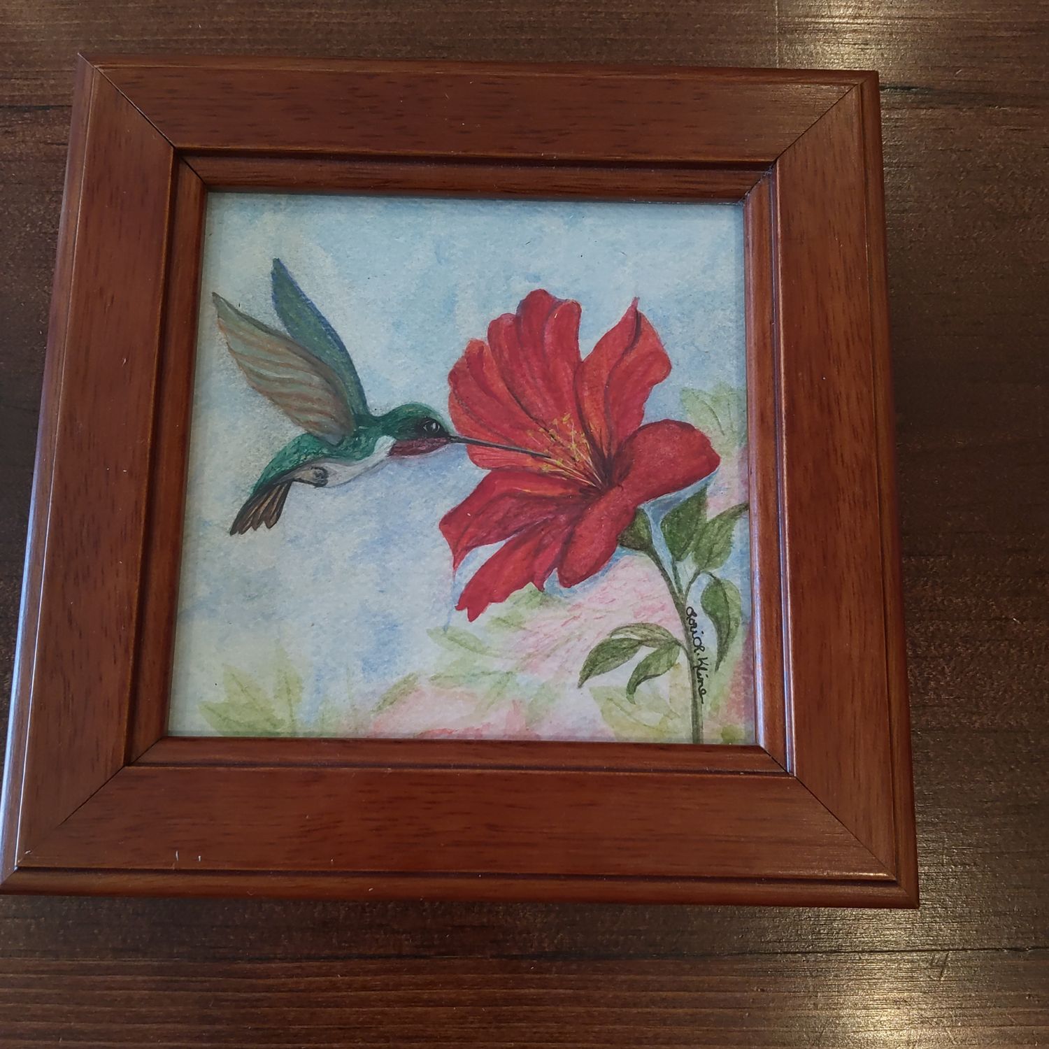 LK Original Humming Bird Framed