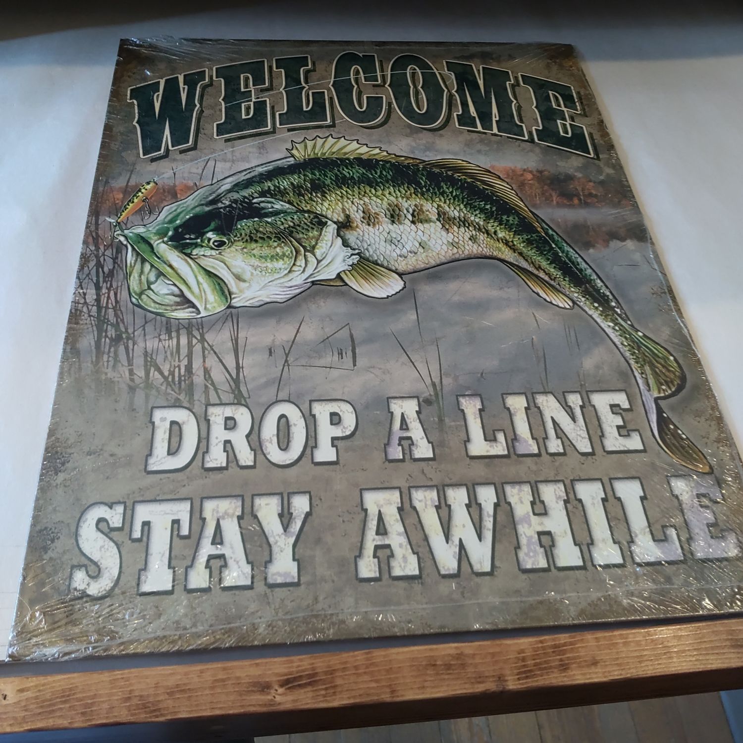Welcome Drop A Line Sign