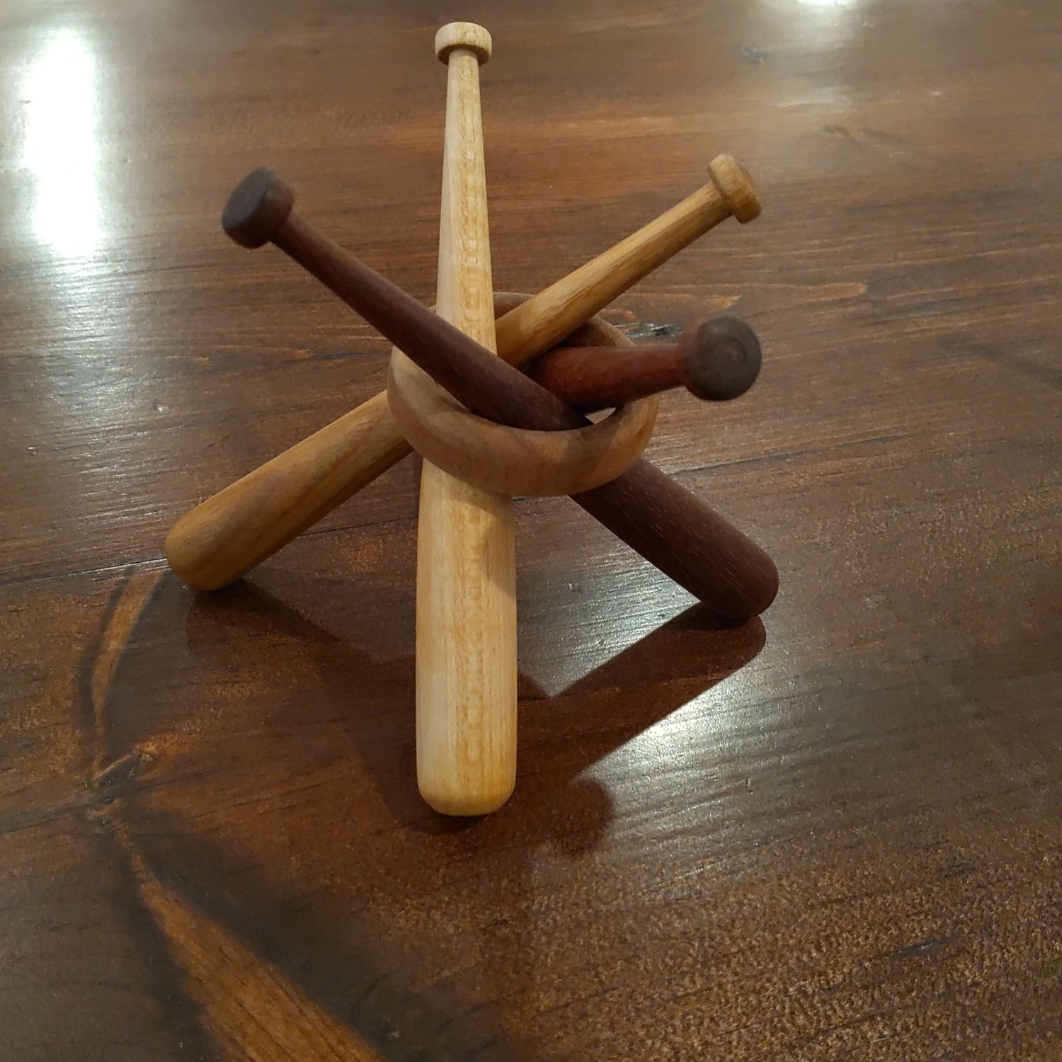 Wood Baseball Ring -4 Decor