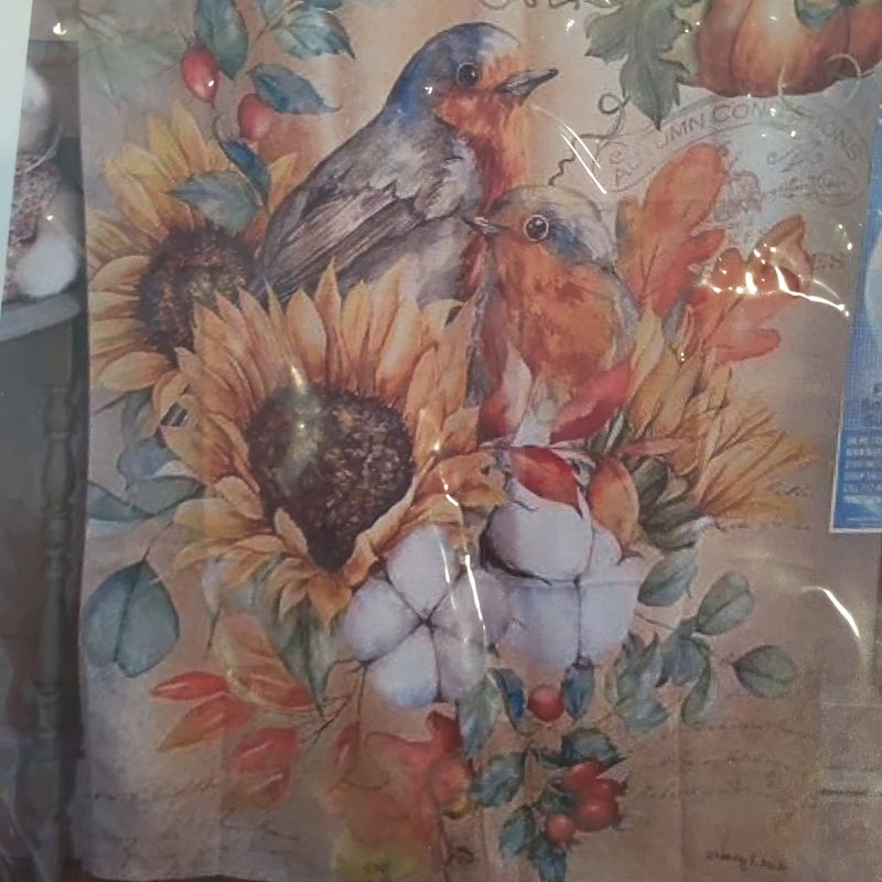 Flag Bluebirds Sunflowers