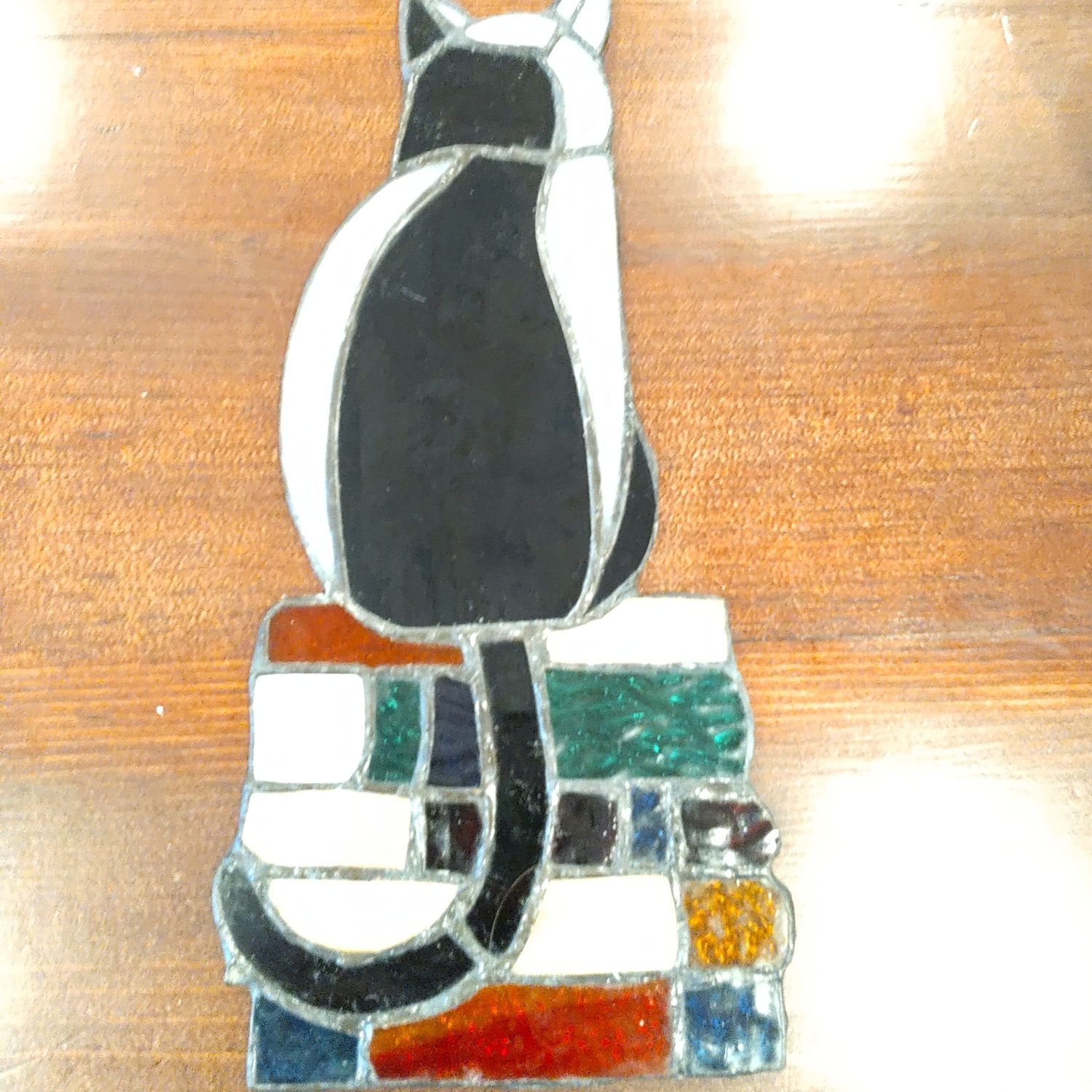 Stainglass Library Cat