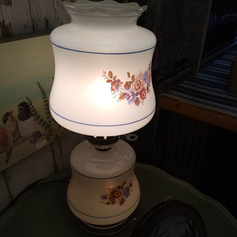 Lamp Double Glass Flowers