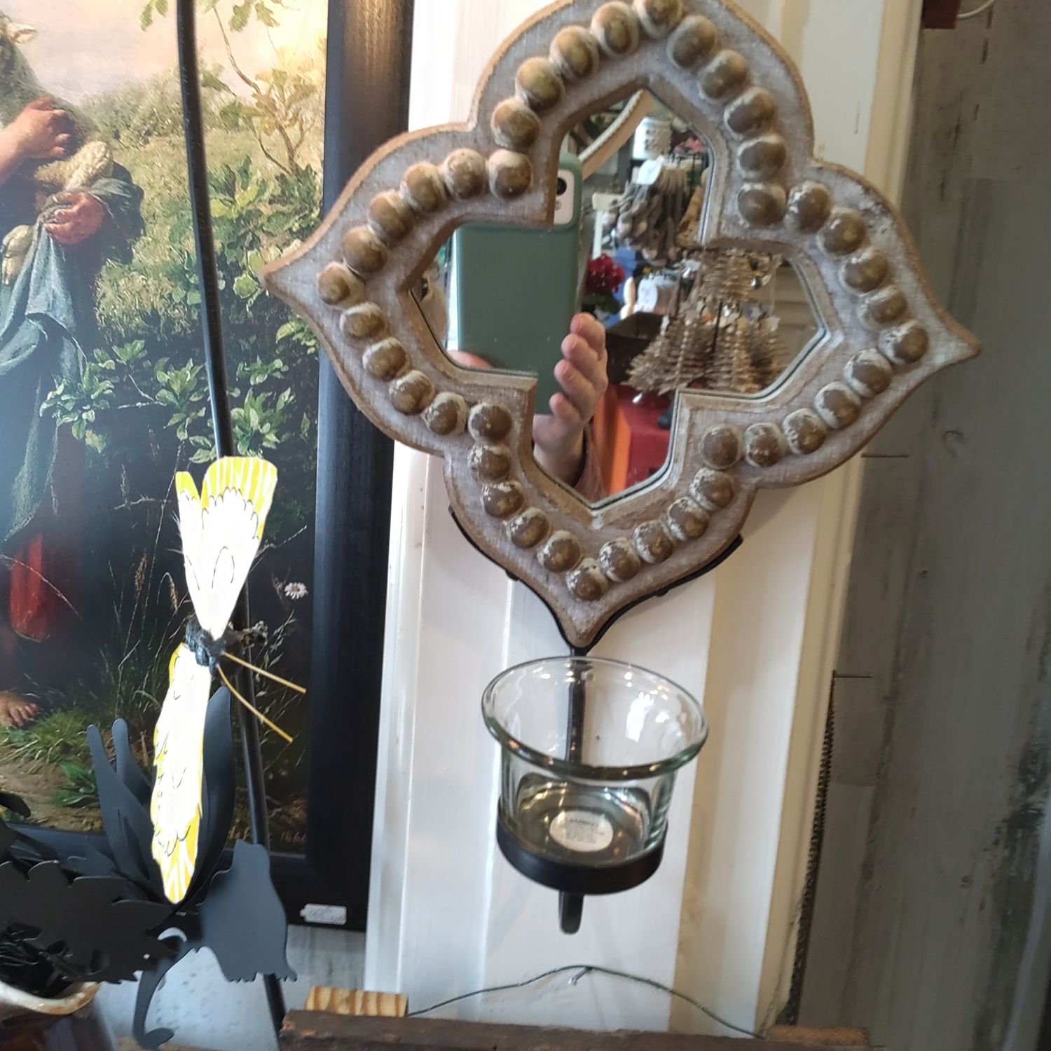 Mirror with Candle Holder