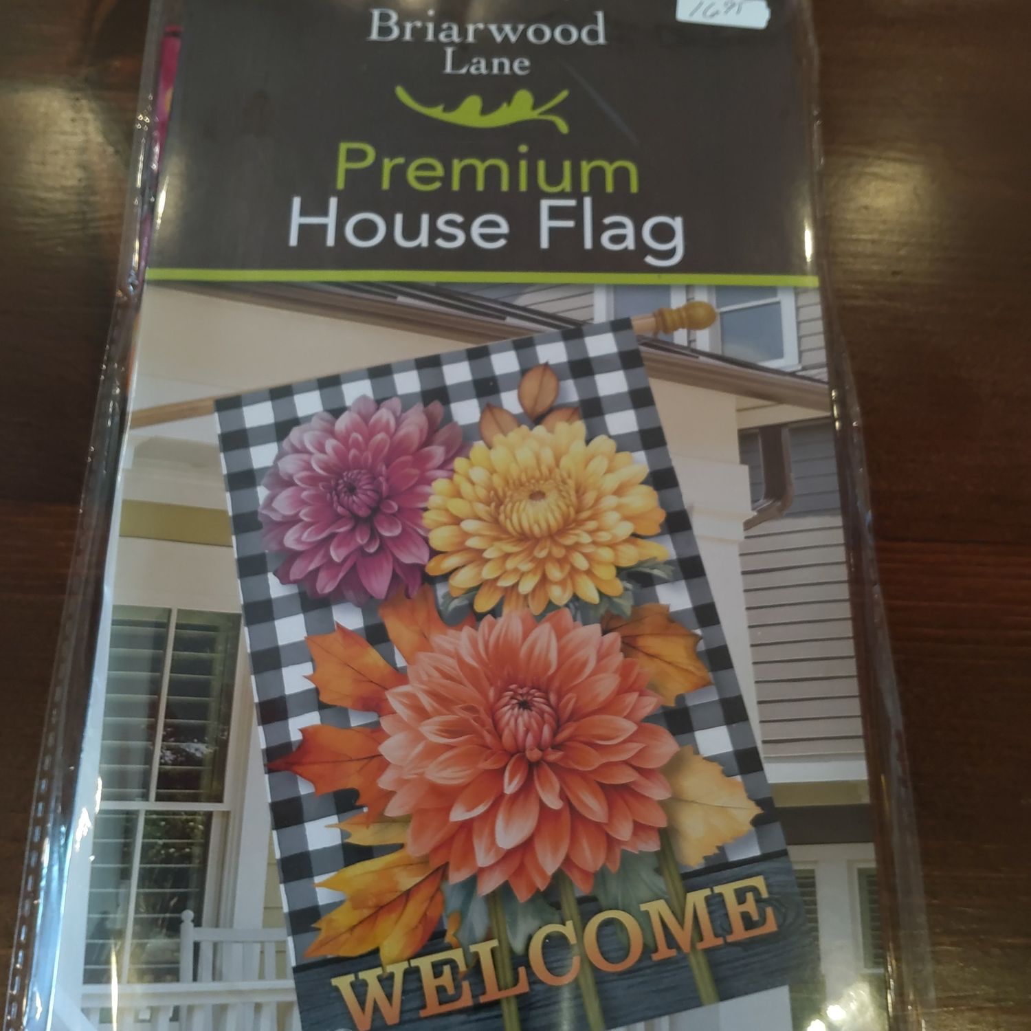 Briarwood Lane Checkered Mums House Flag