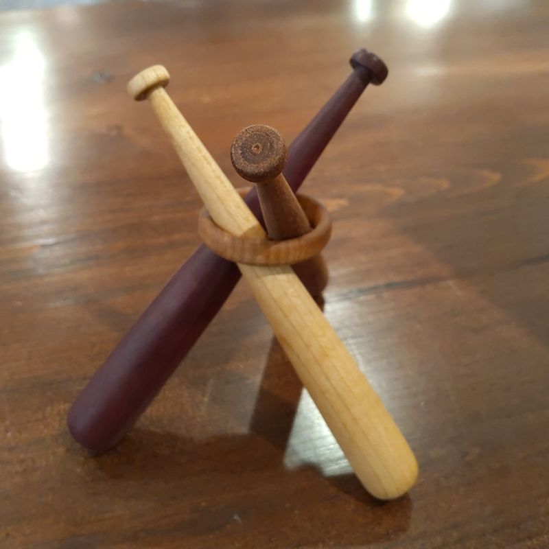 Wood Baseball Ring - 3 Decor