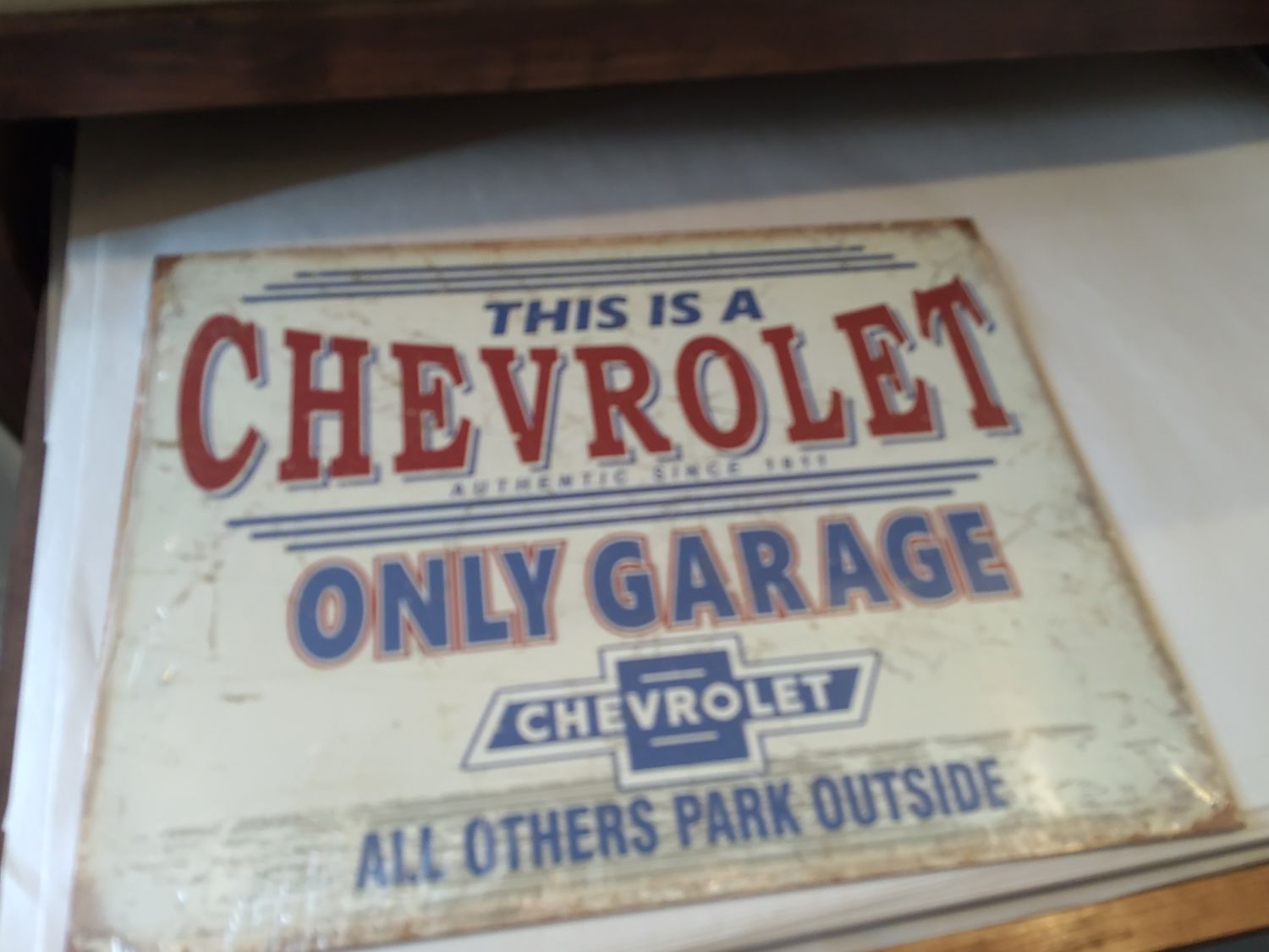 Chevrolet Only Garage Sign