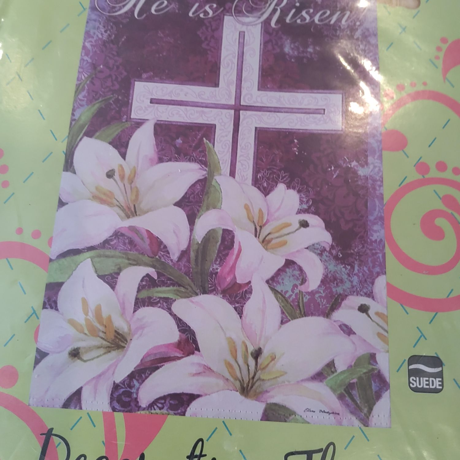Easter Cross And Lilies