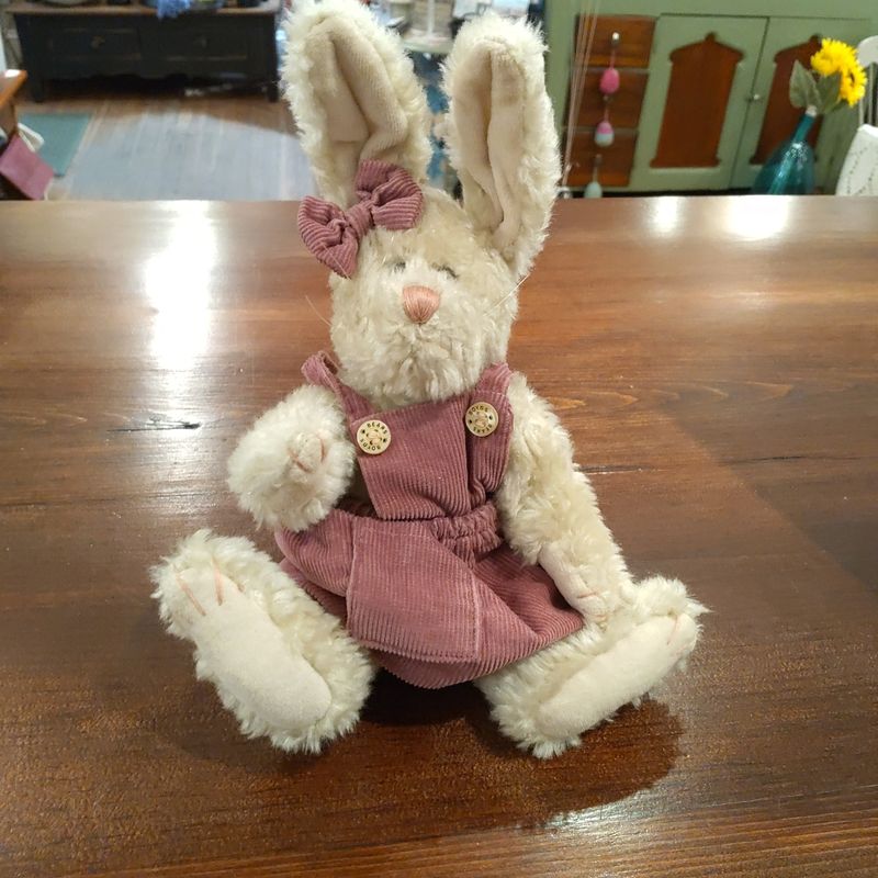 Boyds Bunny With Pink Bow And Jumper