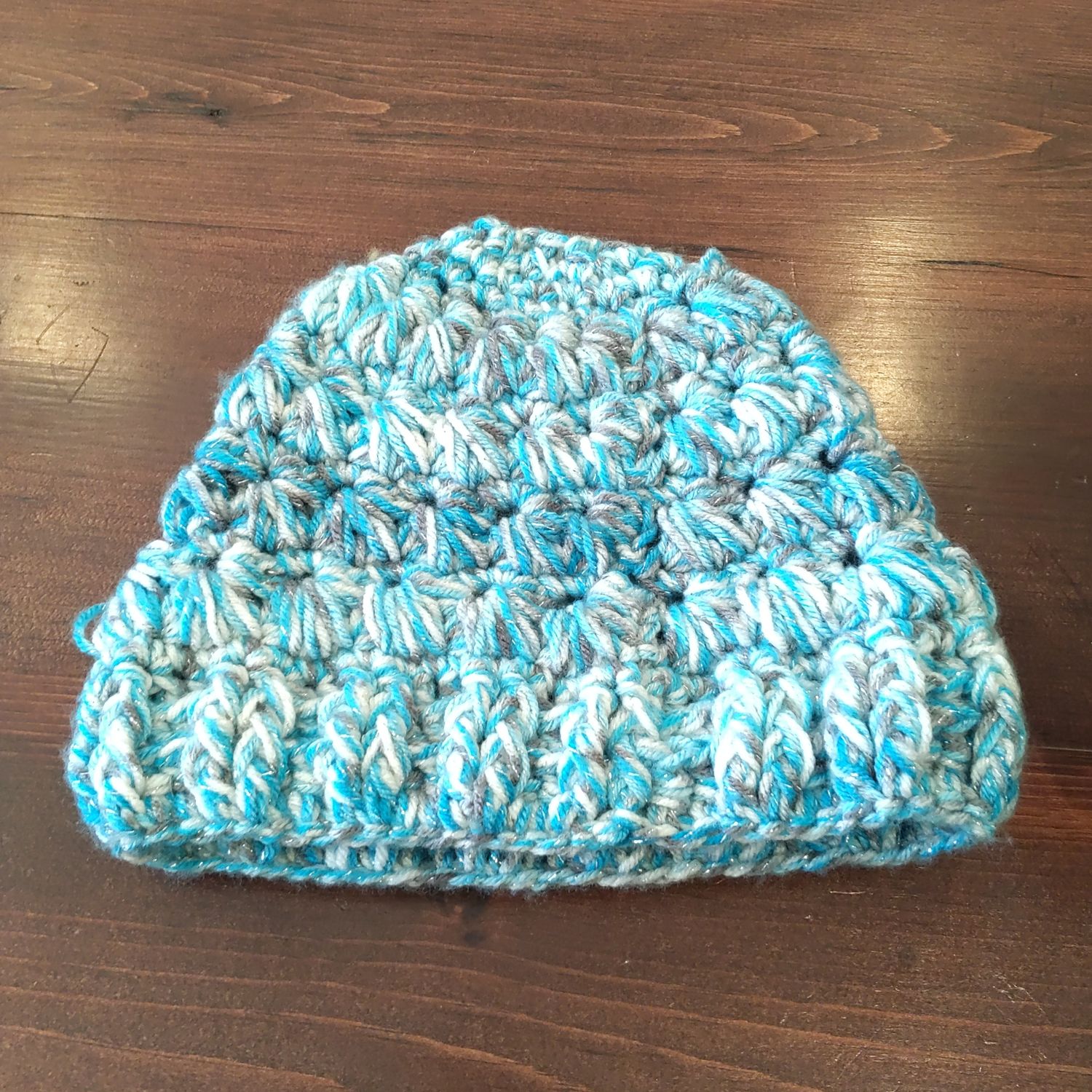 Turquoise Crocheted Hat