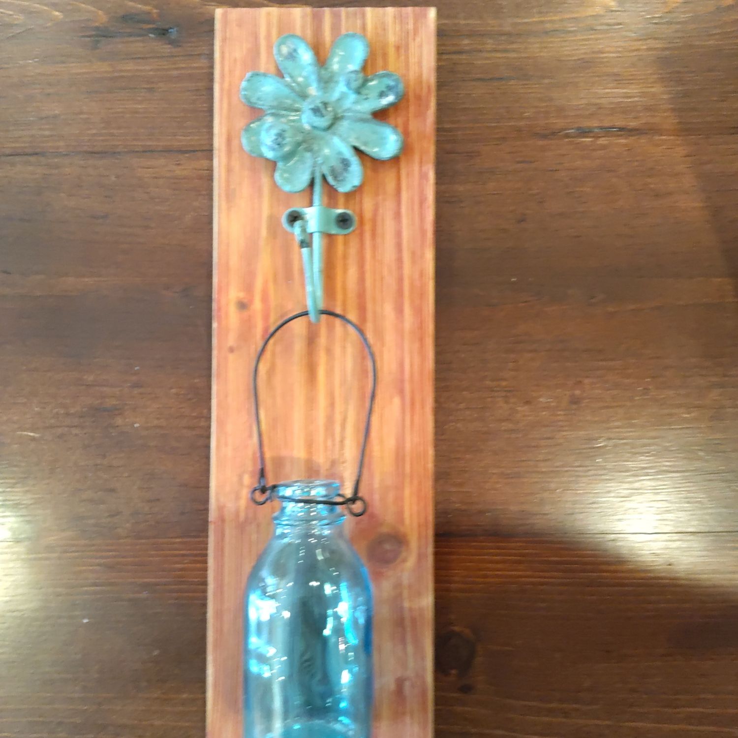 Two Piece Floral and Jar Decor