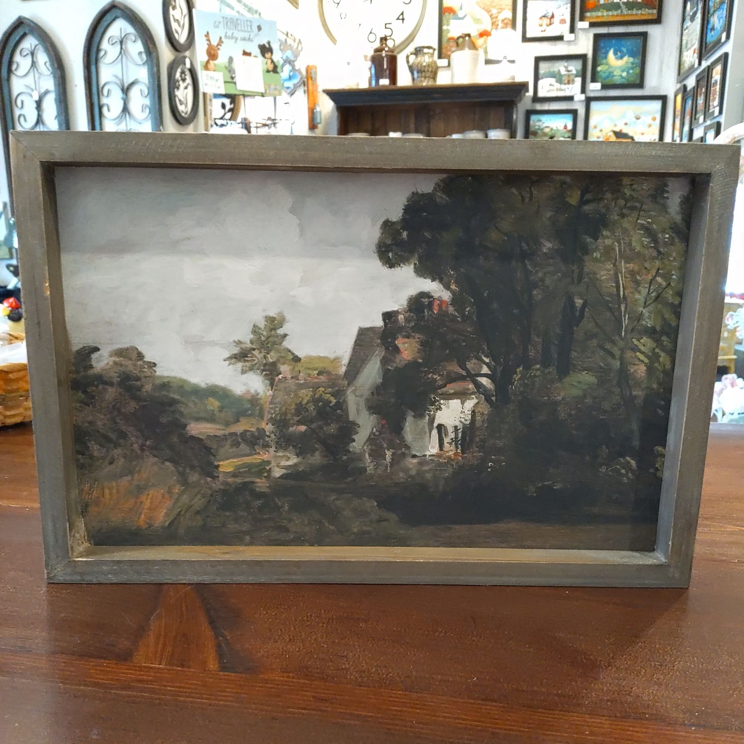 Outdoor House In The Woods Painting