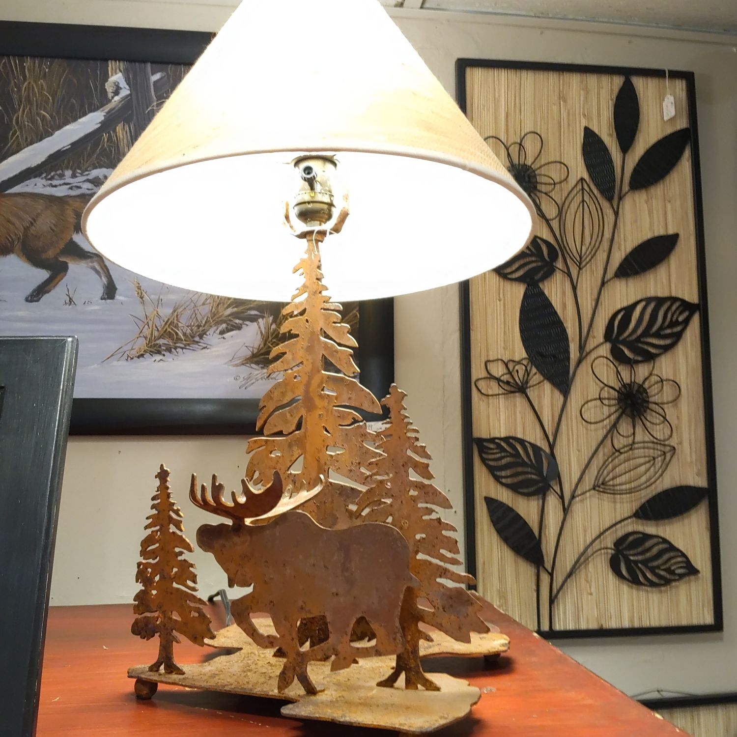 Lamp Moose Scene