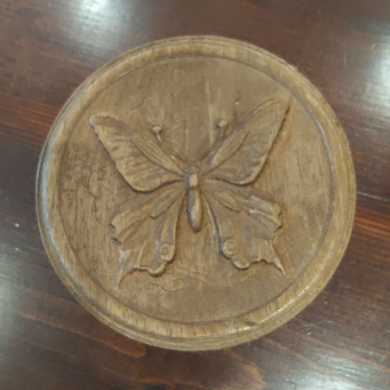 Round Wooden Butterfly
