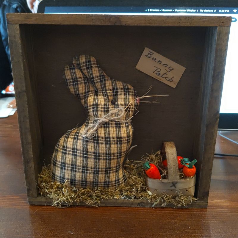 "Bunny Patch" Shadow Box 