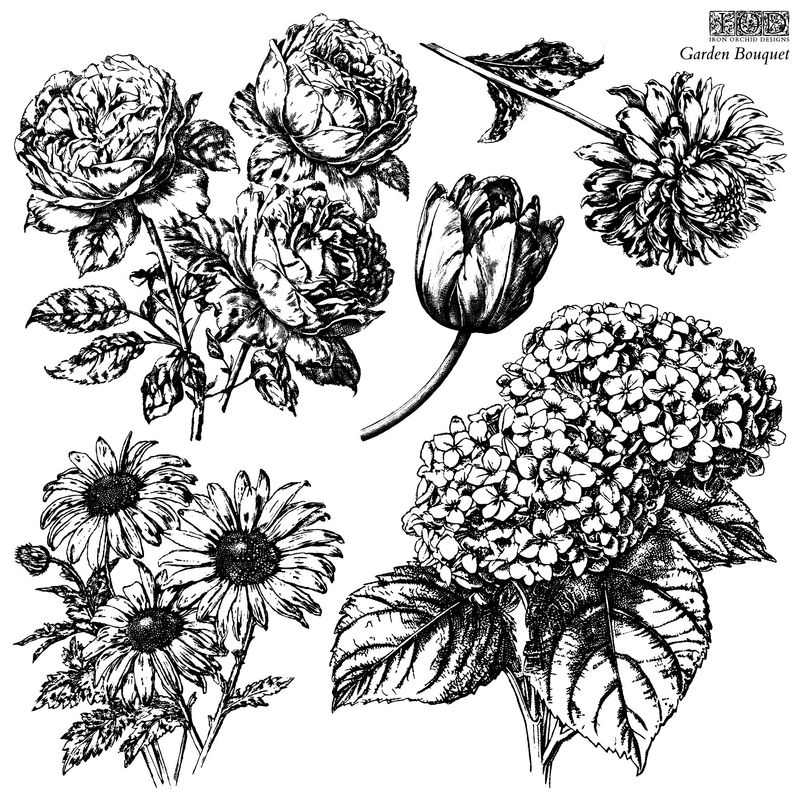 Garden Bouquet Stamp by Iron Orchid Designs