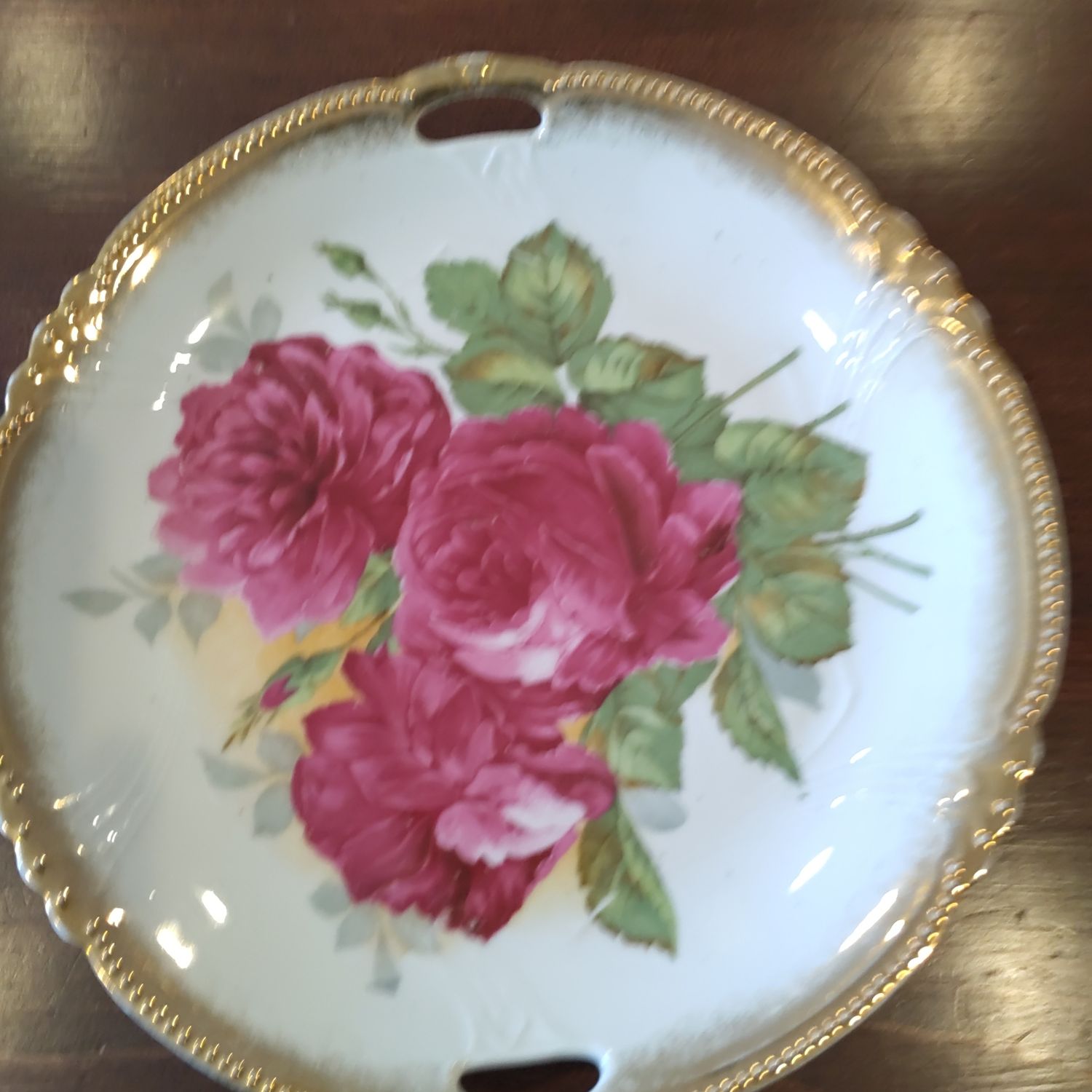 Vintage Rose Plate