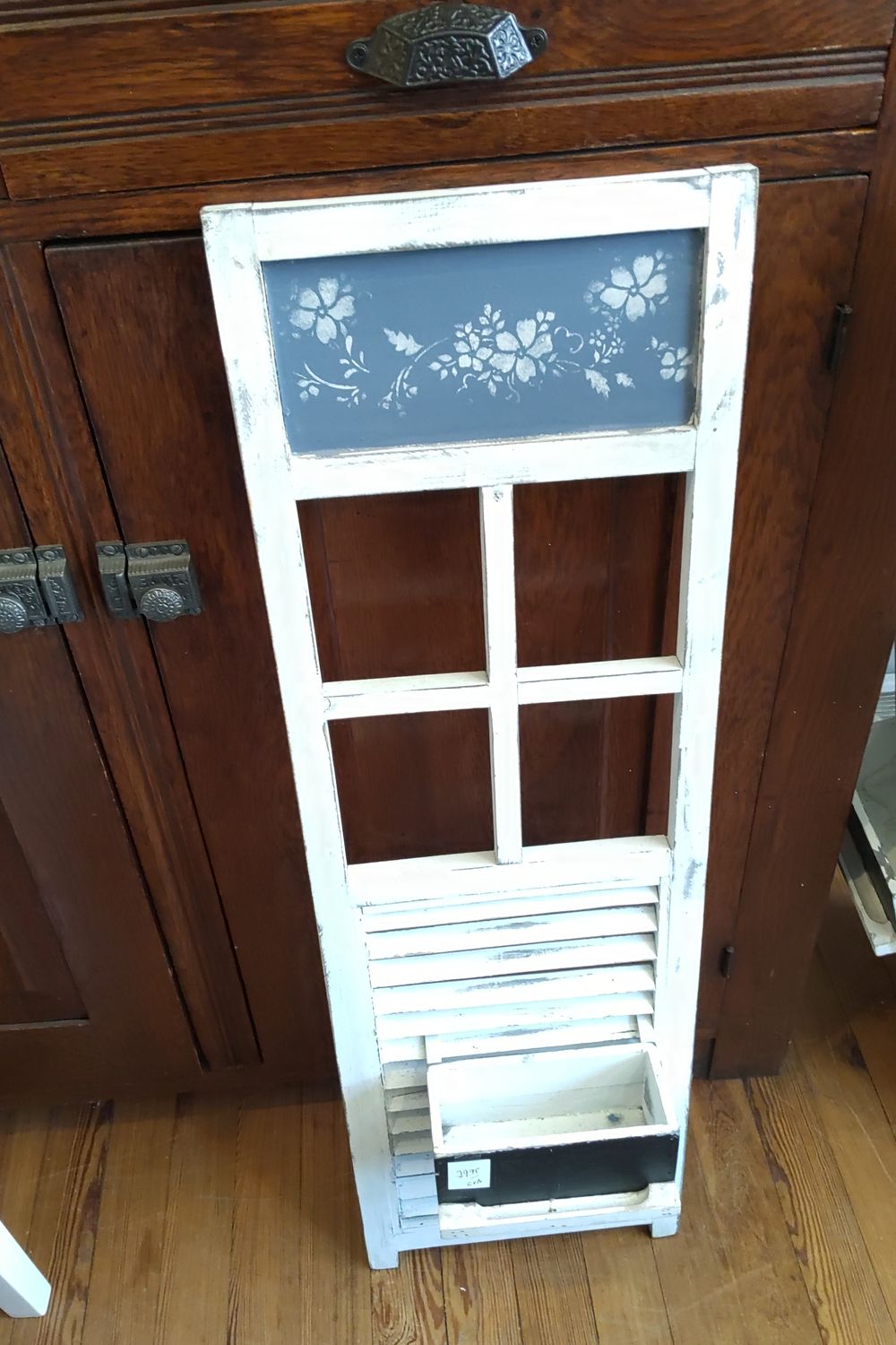 Floral Wooden Shutter Planter