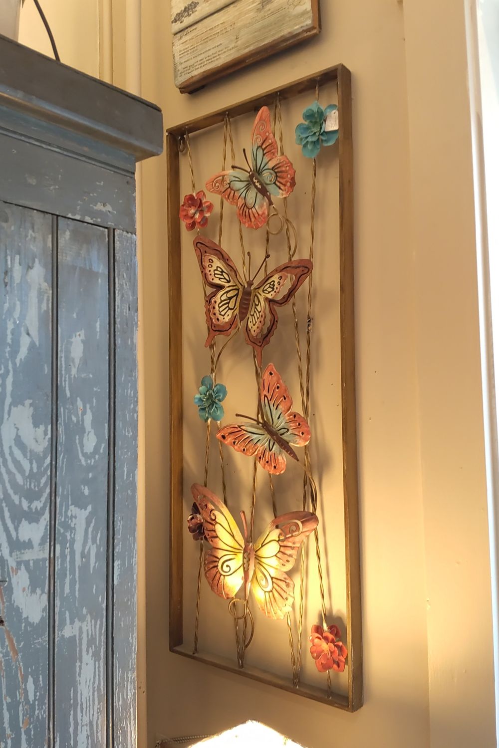 Metal Butterlies Framed 