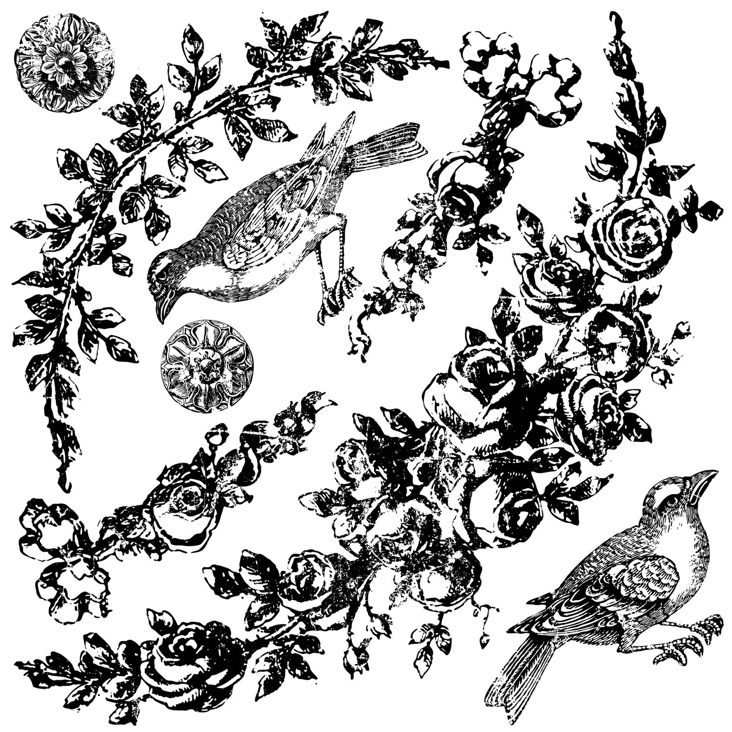 Floral Swag Decor Stamp by Iron Orchid Design, IOD