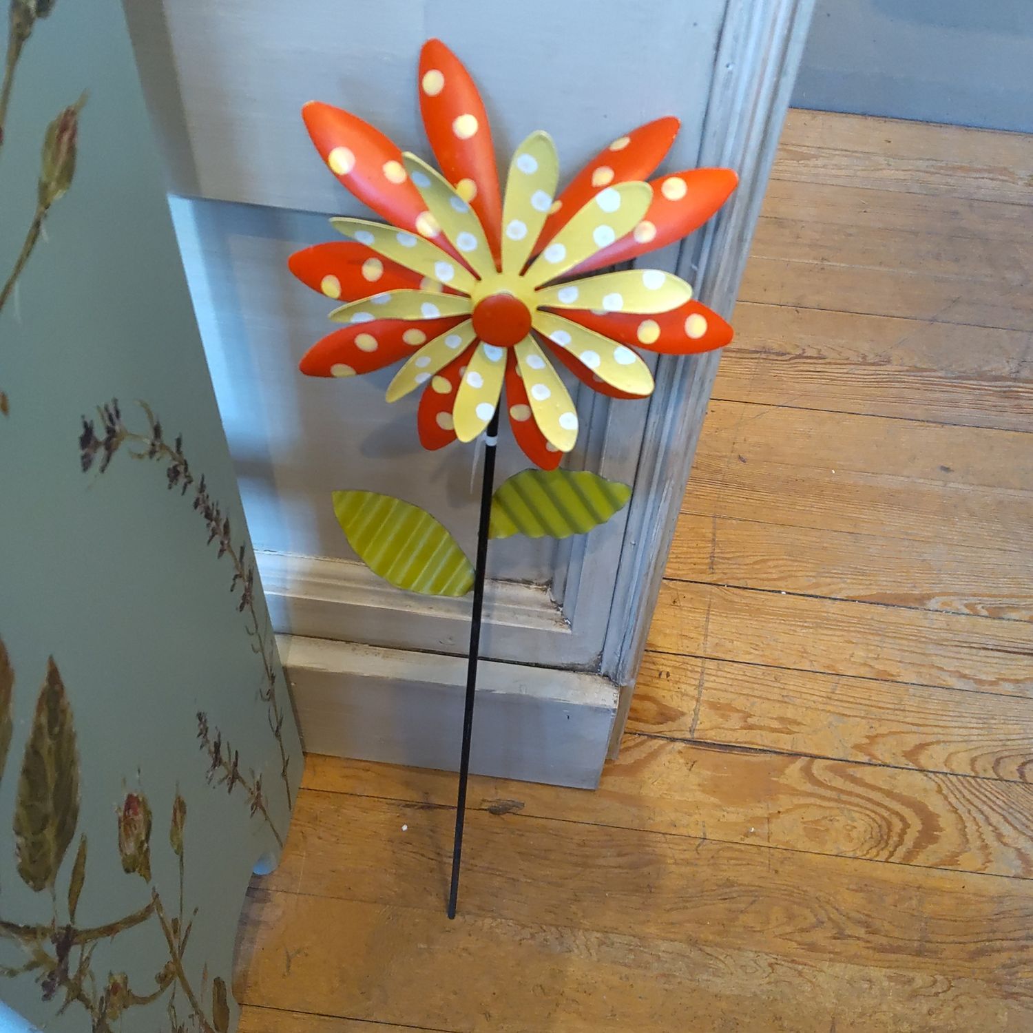 Flower Wind Spinner Garden Stake