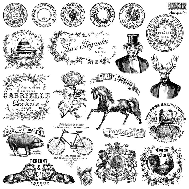 "Antiquities " Decor Stamp by Iron Orchid Design, IOD
