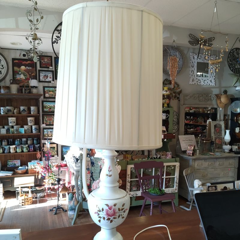 Hurricane Milk Glass Lamps