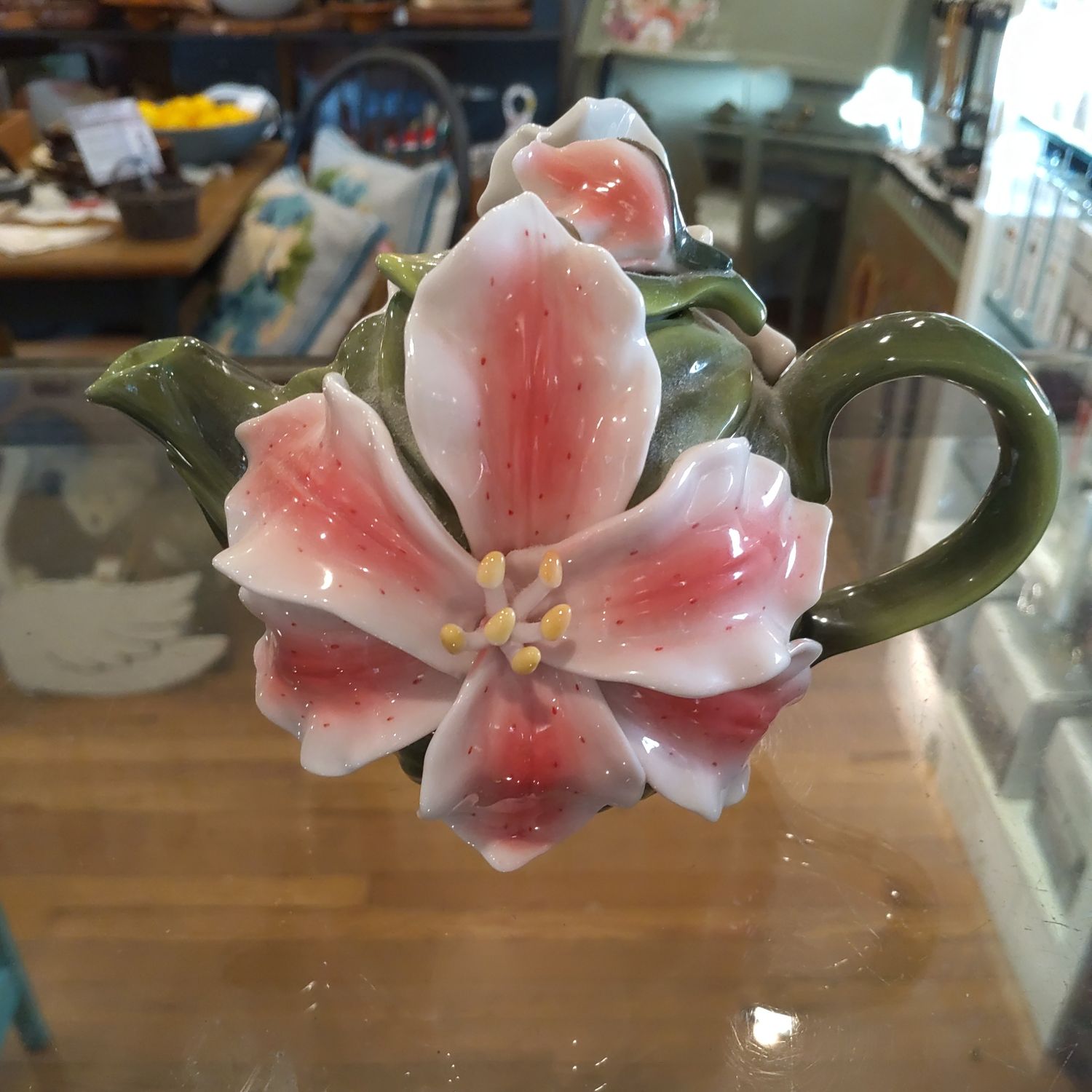 Pink Flower Teapot