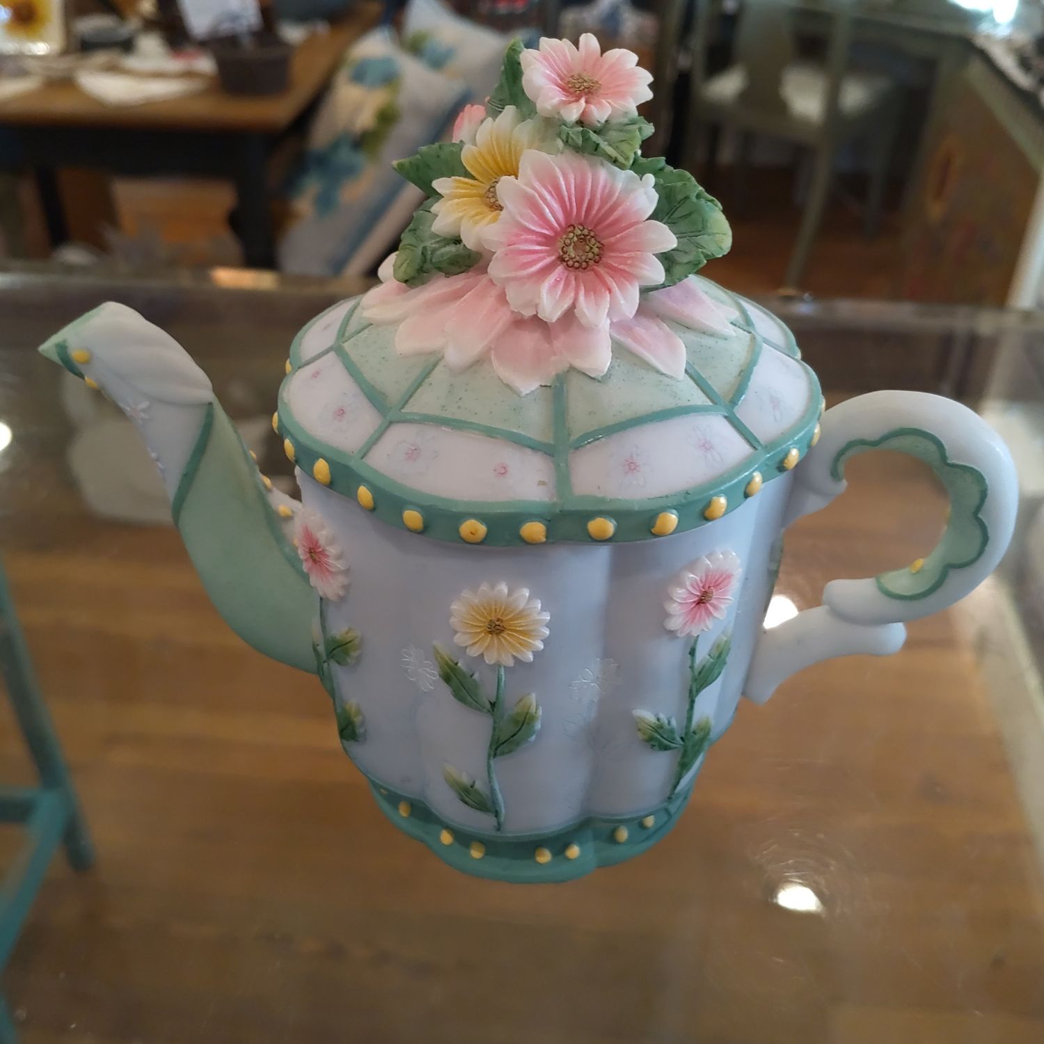 Flower Resin Teapot