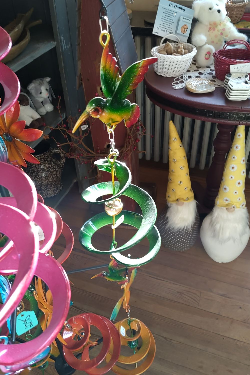 Hummingbird Wind Spinner Green