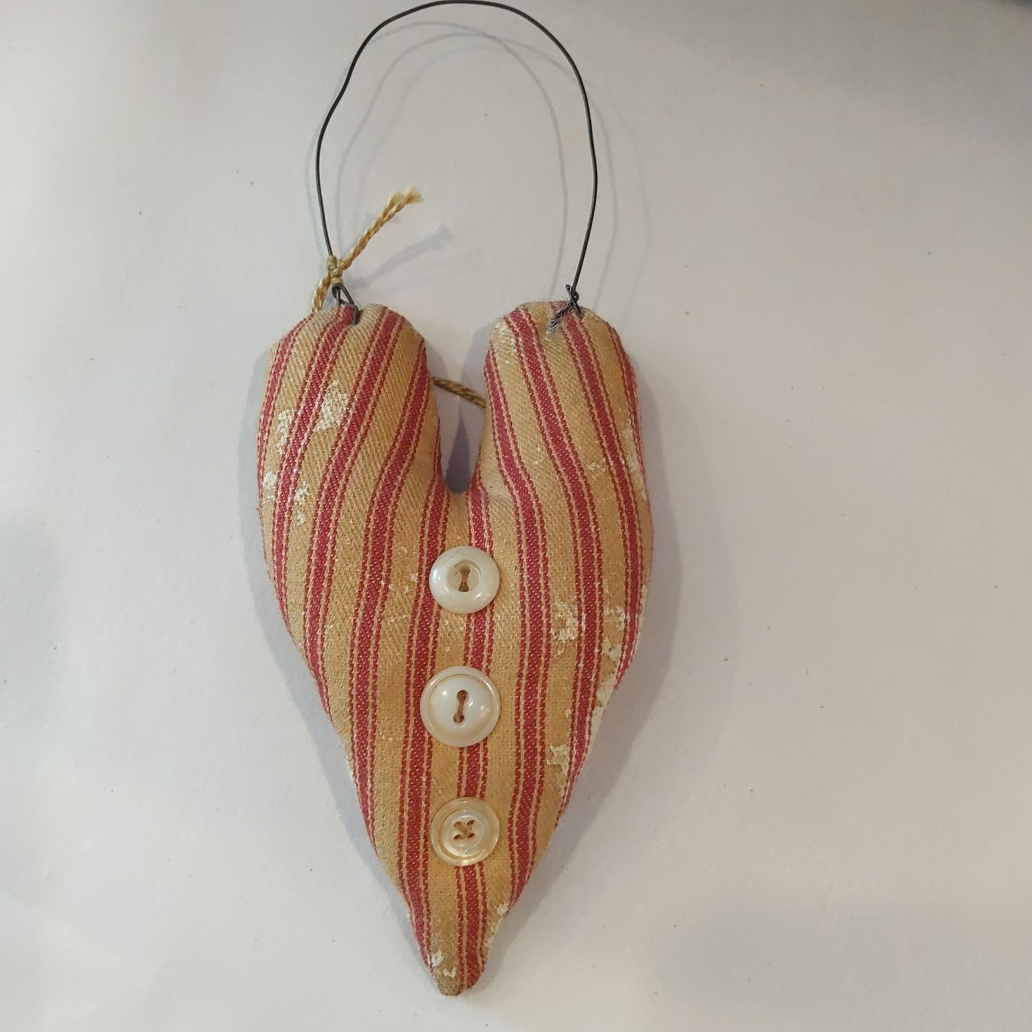 Red Stuffed Heart Ornament