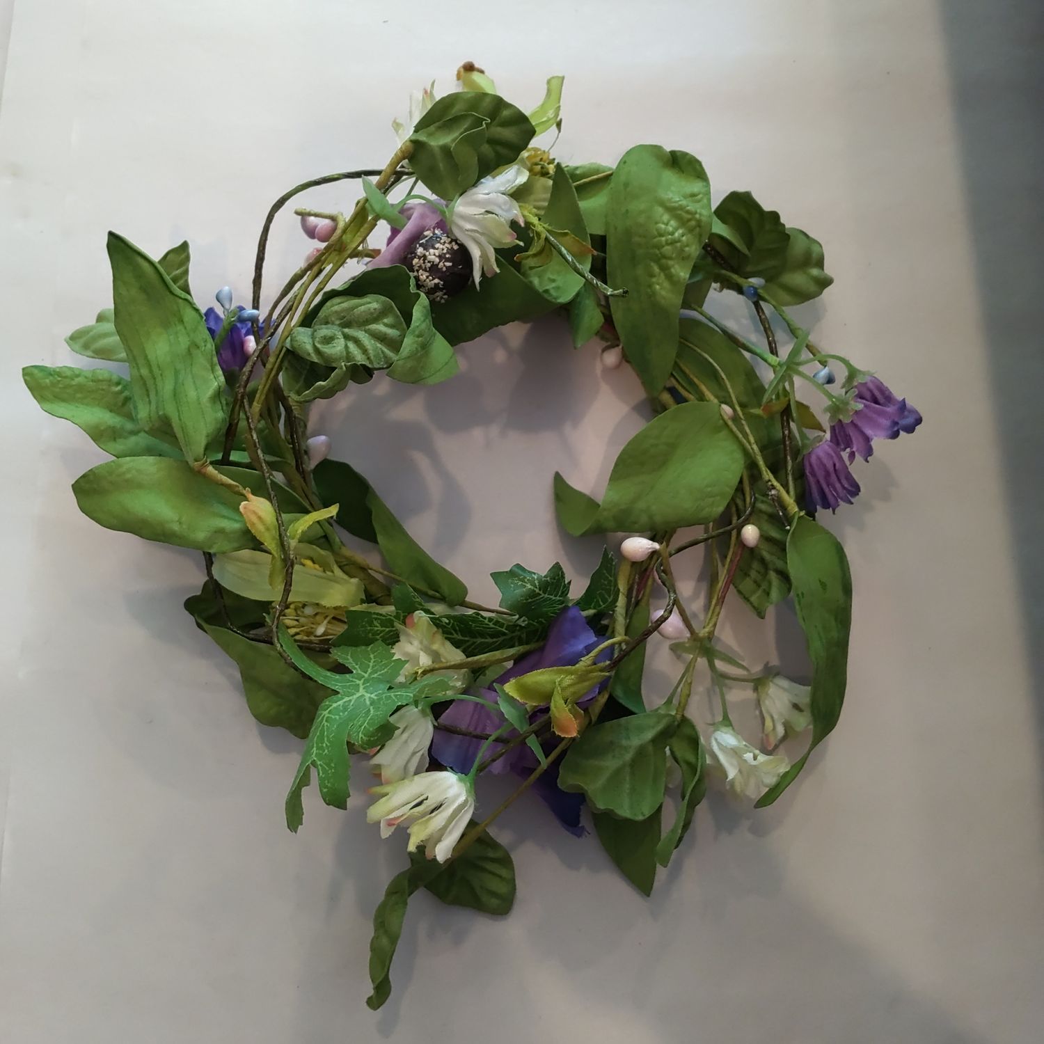 Purple & White Floral Candle Ring