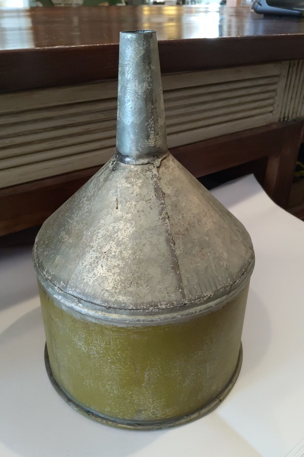Gold Galvanized Gas Farm Funnel