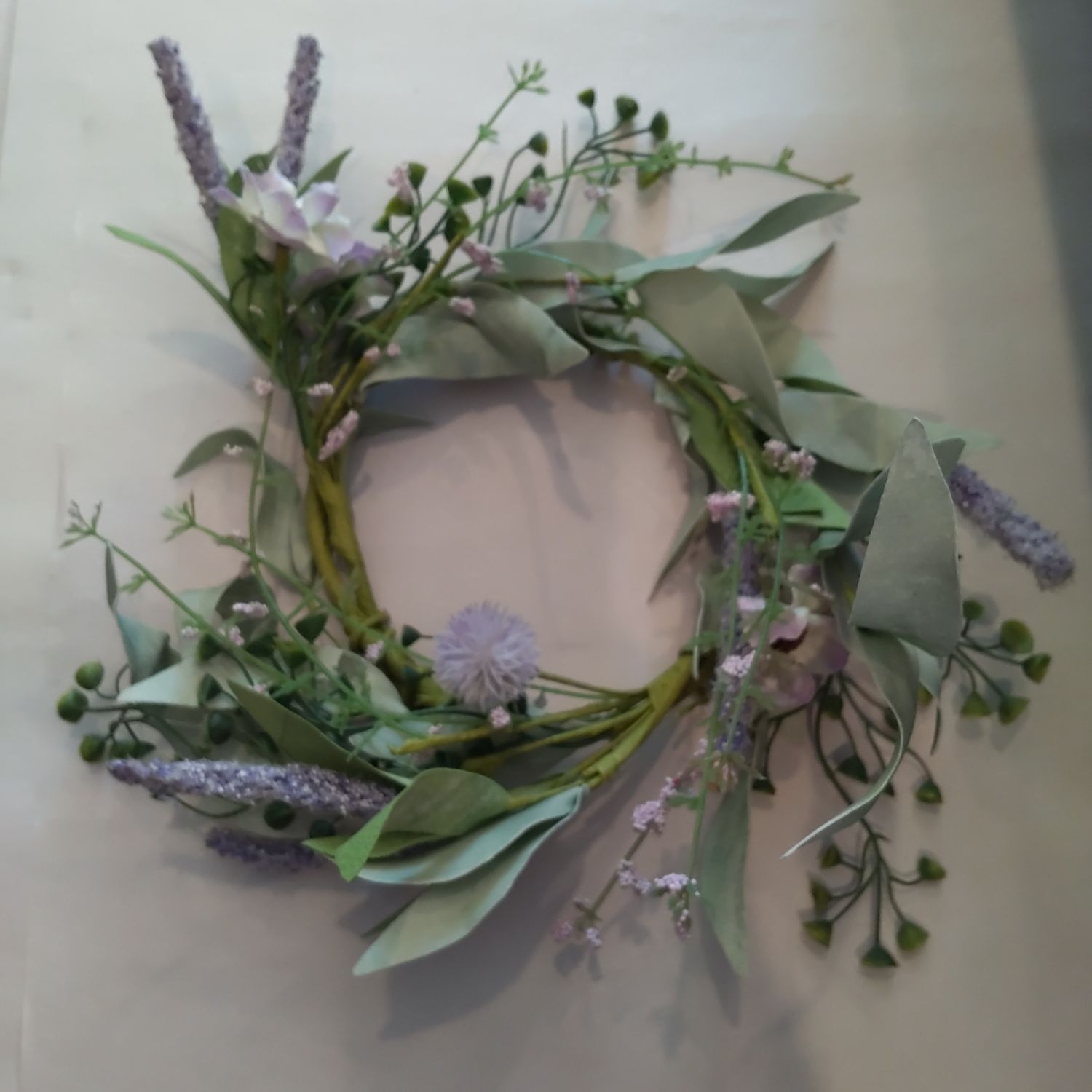 Lilac Floral Candle Ring 