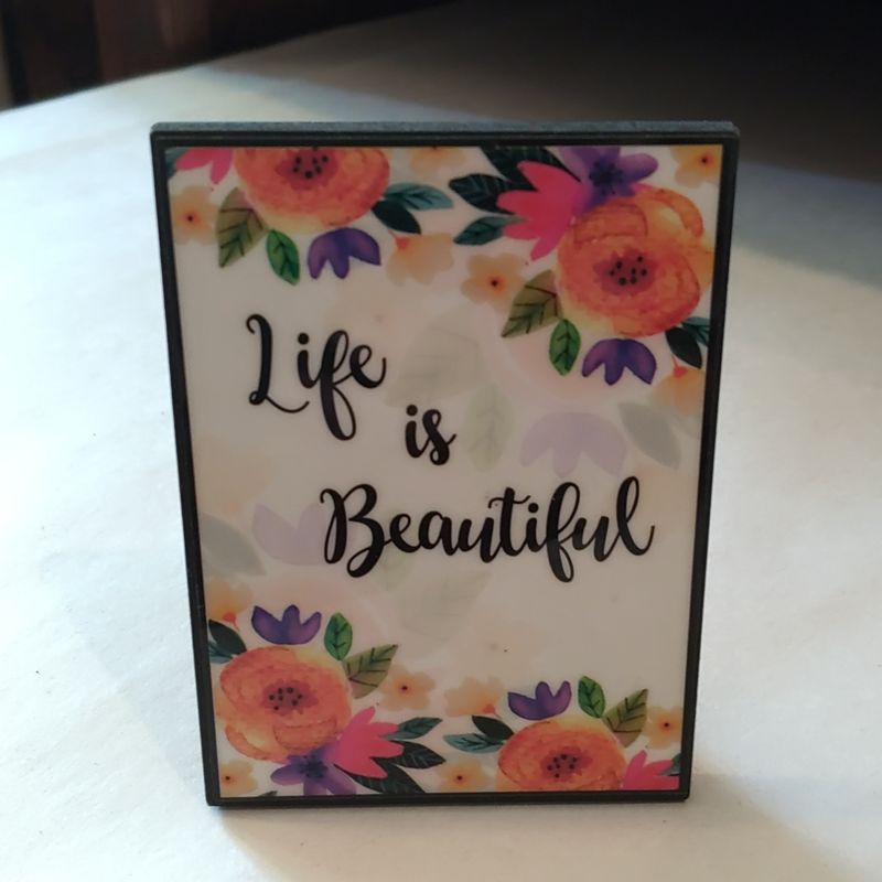 Life Is Beautiful Floral Stand