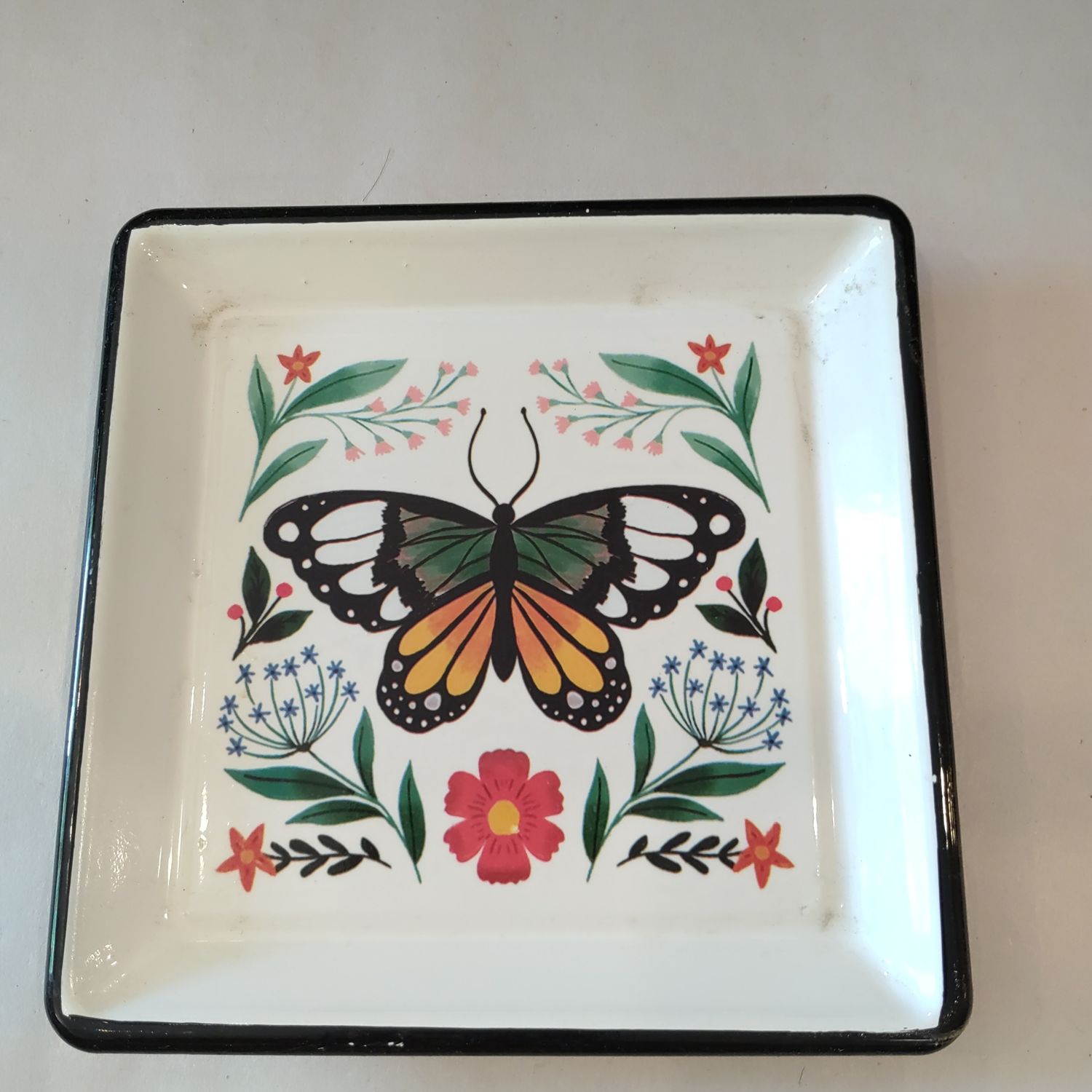 Butterfly Floral Plate 