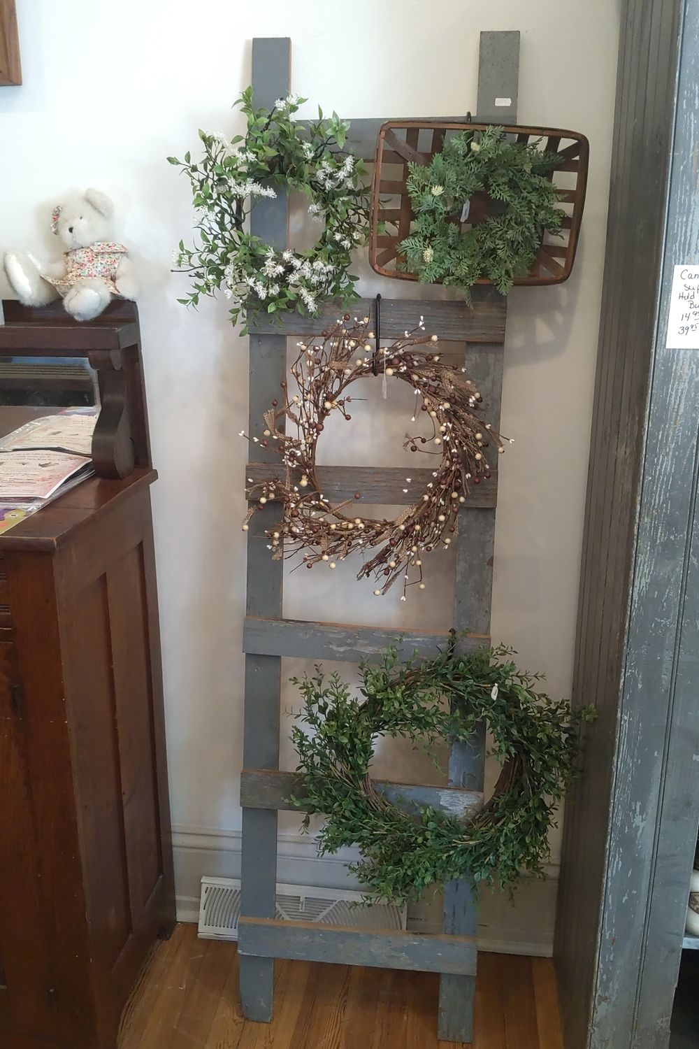 Gray Wooden Ladder