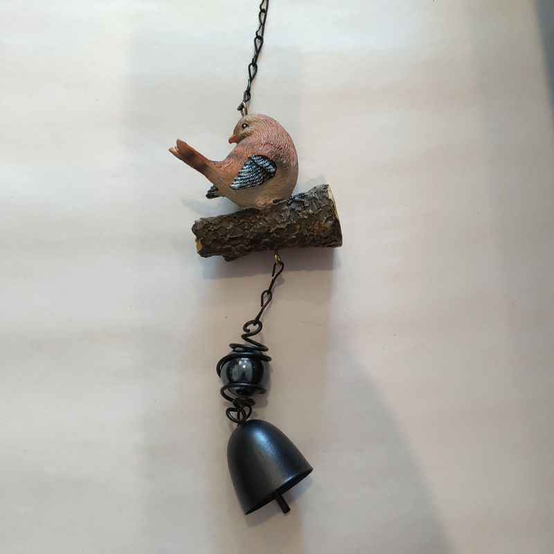 Bird On Stick With Bell Wind Spinner